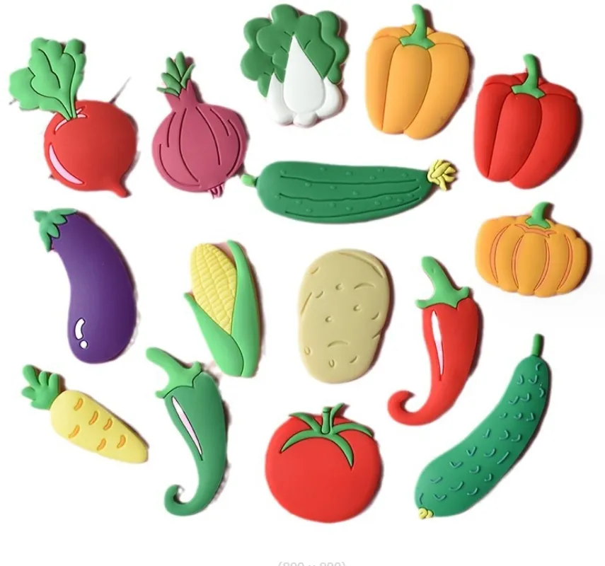 Autocollant de tableau noir en Sile de dessin animé de légumes pour réfrigérateur, autocollant magnétique mignon pour réfrigérateur, décoration de maison, voyage, chute à la maison