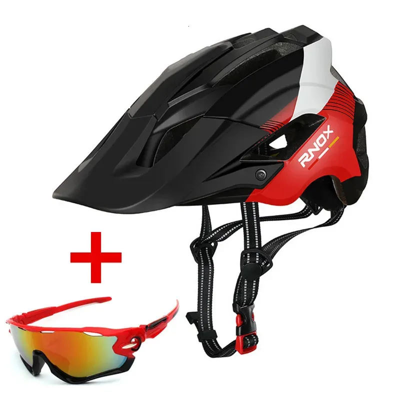 Capacetes de ciclismo RNOX Sport All Mountain Bike Capacete com borda Capacete de ciclismo para homens e mulheres no molde Capacete de bicicleta de segurança perfeita 231201