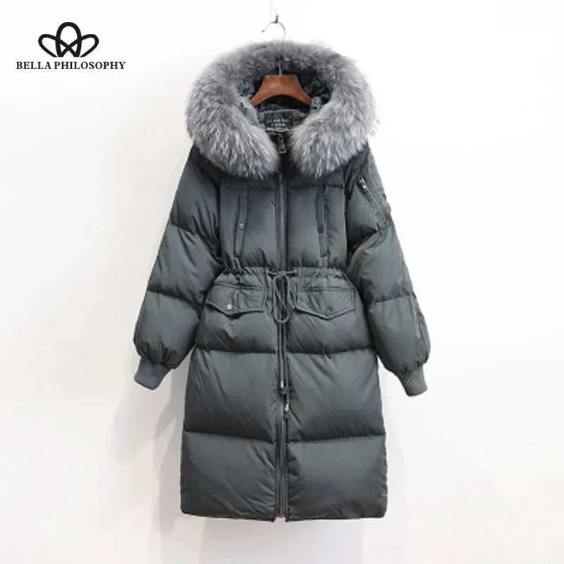 Women S Down Parkas Plus Size Chaqueta Majer Winter Parkha Real Raccoon Fur White Duck Kurtka Kobiet Gtromen Brand Coat