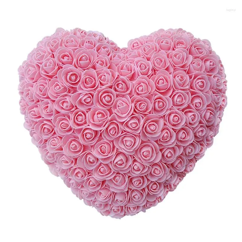 Decoratieve bloemen 520 Valentijnsdag geschenk Roos Liefde Pe-schuim 18CM Simulatie Eeuwige bloem Hart om vriendin te sturen Bruiloftsdecoratie