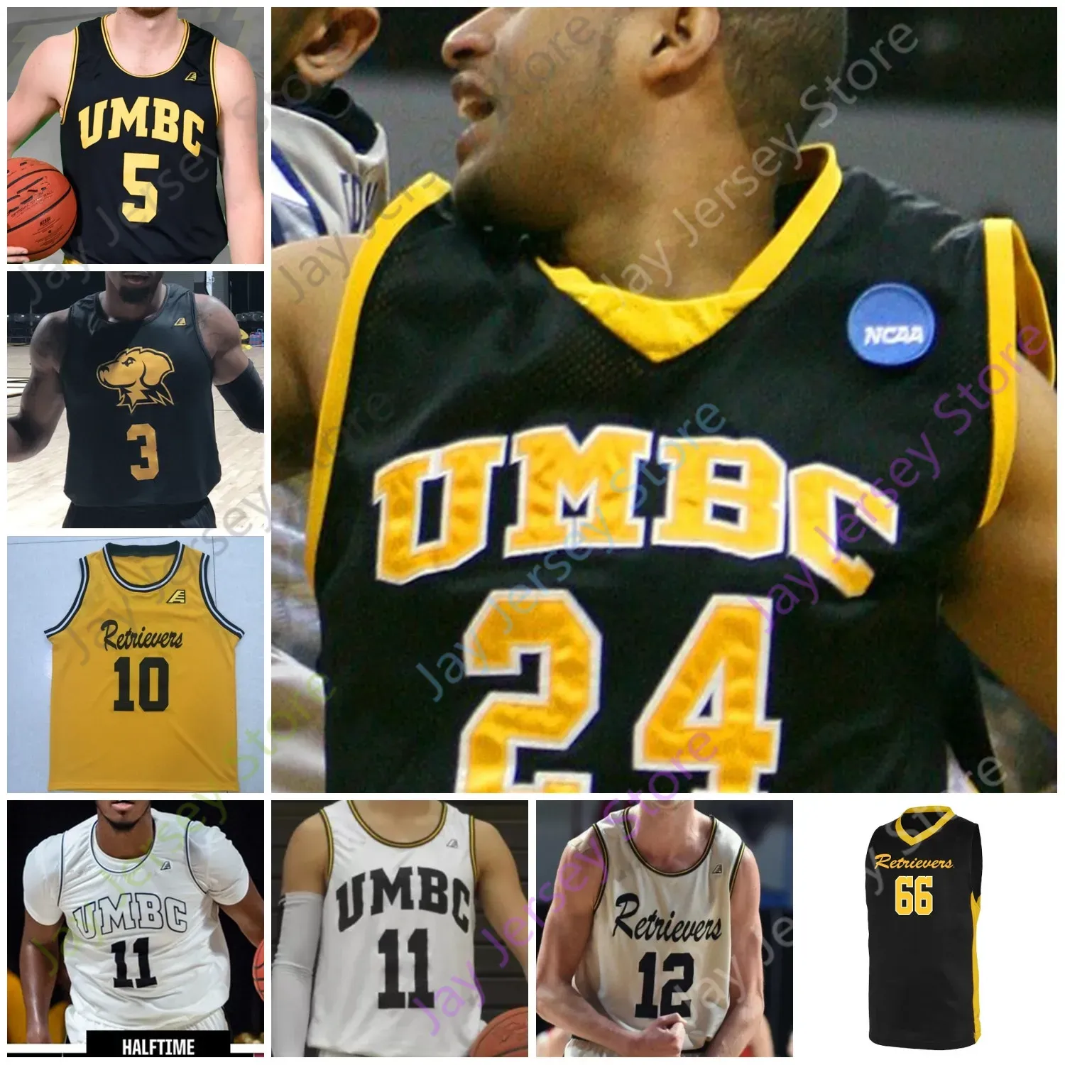 Benutzerdefiniertes 2020 UMBC Retrievers Basketballtrikot NCAA College L.J. Owens Darnell Rogers Dimitrije Spasojevic Ricky Council II Brandon Horvath
