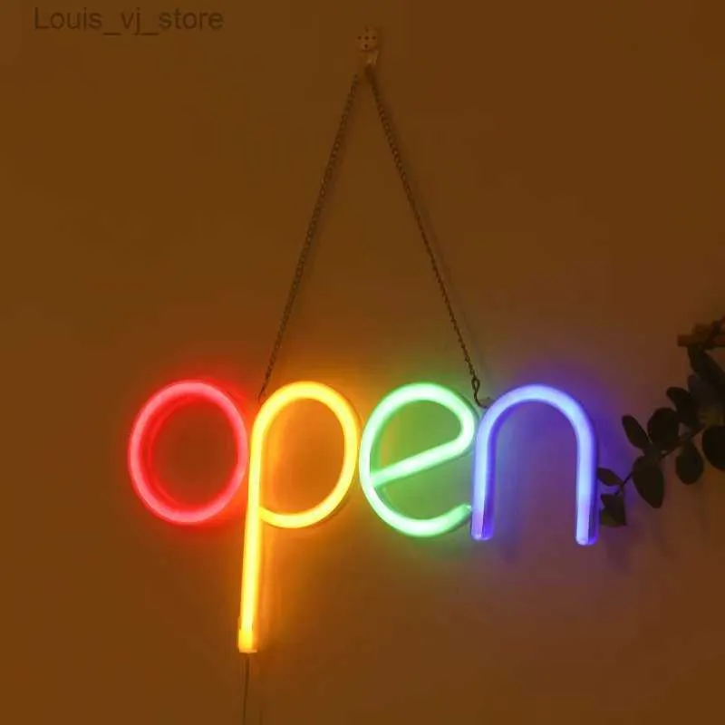 LED Neon Bar Sign 5V USB OPEN Modeling Luminous Letters Waterproof