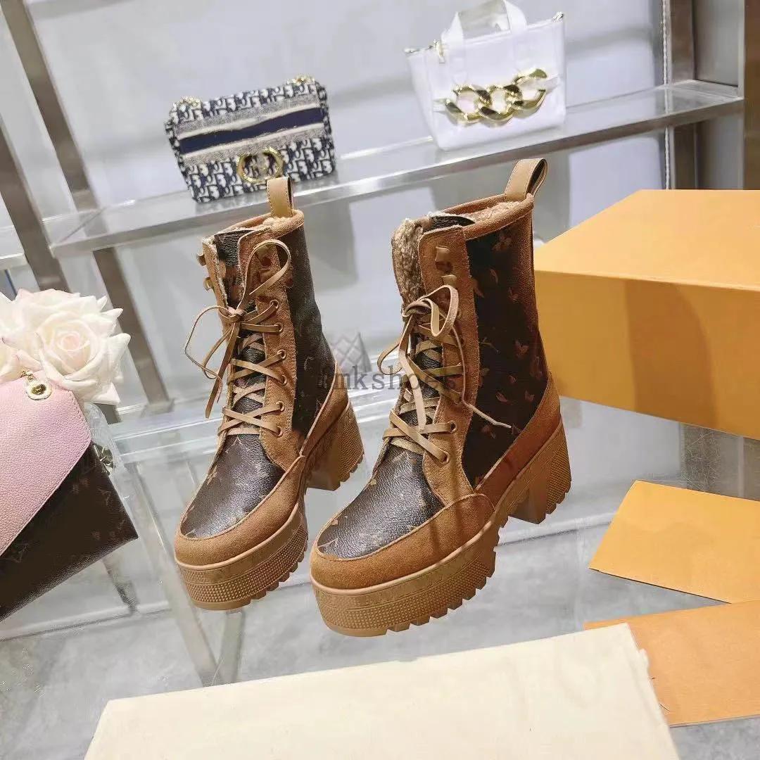 Laureate Platform Çöl Botları Kadın Beaubourg Laureate Platform Önyükleme Tasarımcısı Öngen Yüksek kaliteli Mefropolis Düz Ranger Tıknaz Topuk Frenum Martens Boots 11