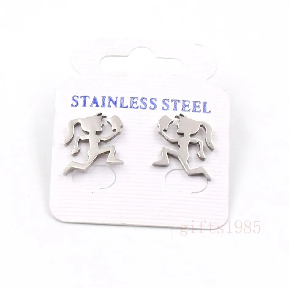 ICP HATCHET GIRL boucles d'oreilles en acier inoxydable poli twiztid JEWELRY STUD311i