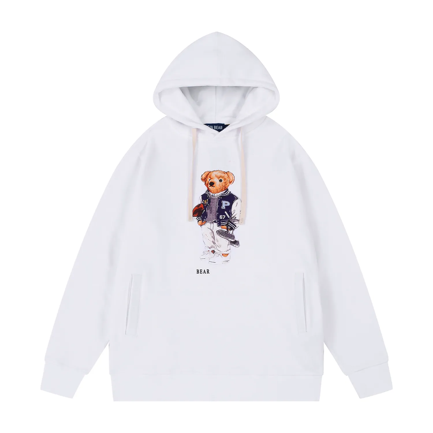 Plein Bear Marka Erkek Hoodies Sweatshirt Sıcak Kalın Sweatshirt Hip-Hop gevşek karakteristik kazak oyuncak ayı Lüks Erkekler Hoodie 8996