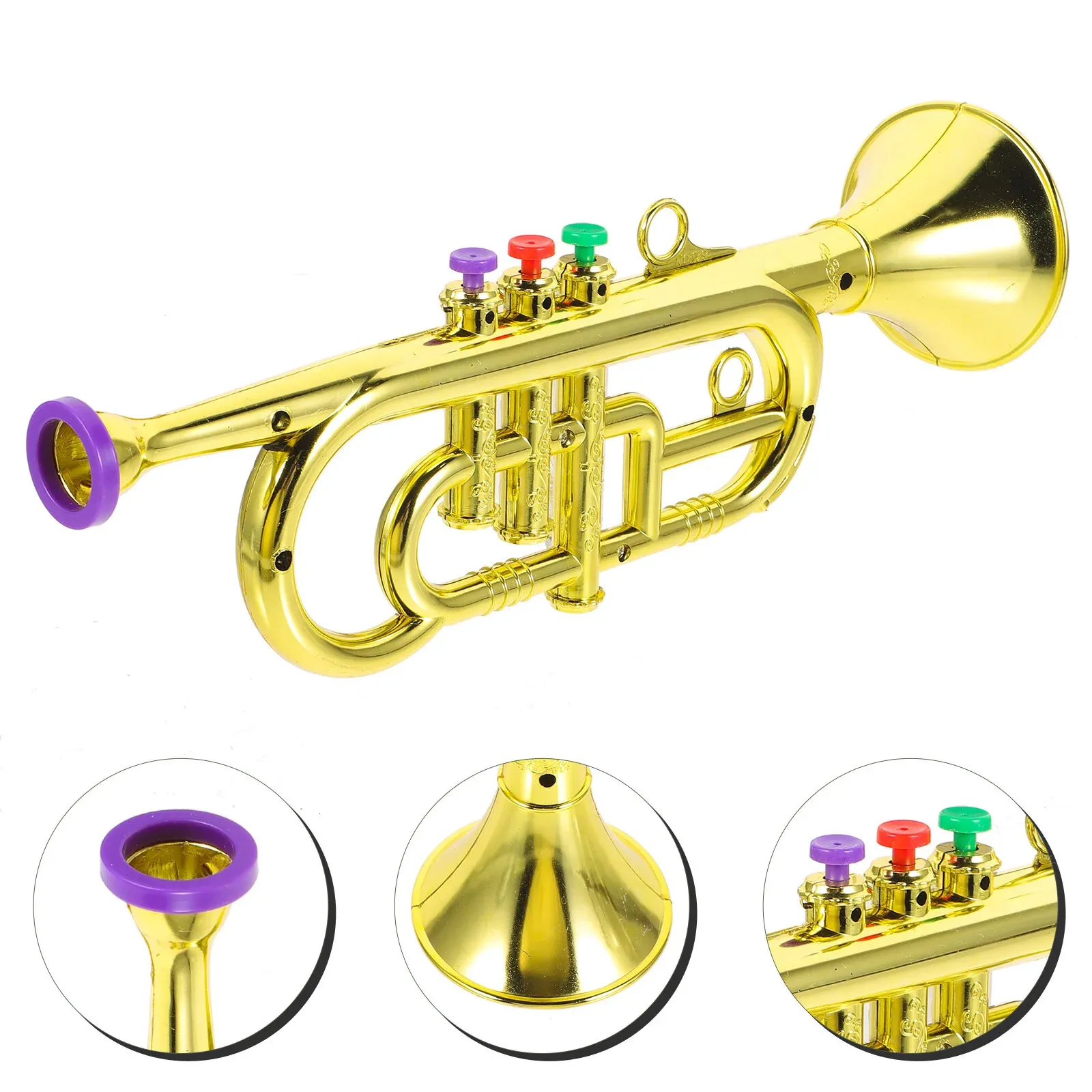 Tastaturen, Klavier, Horn, Kinderspielzeug, langlebiges Spielzeug, Bühnenaufführungswerkzeuge, Nachahmung von Musikinstrumenten, Trompetenmodell, interessante Geschenke 231201