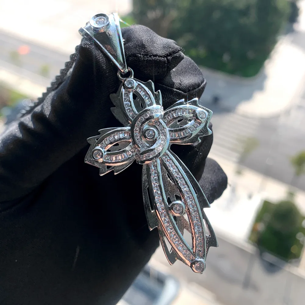 Save Big on Bulk Mens Big Cross Necklace Mens Designer Necklaces Statement  Cross Pendant Necklace With Cubic Zirconia, Silver Color, Rope Chain Hip