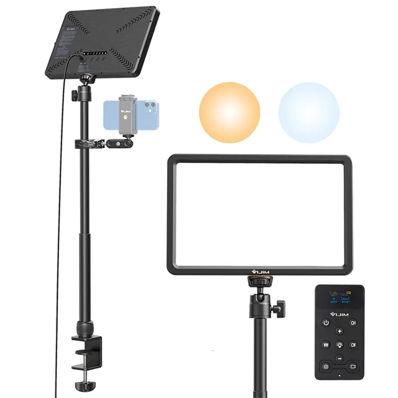 Flash Head VIJIM K20 pro Desktop Luci di pannello a LED P ography Studio Lampada Luce di riempimento con Super Morsetto Estendi il supporto per Live Stream 231130