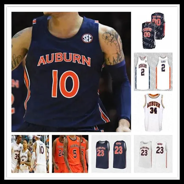 NCAA College Au Tigers Basketball Jersey Jabari Smith Isaac Okoro Chuma Okeke K.D. Johnson Wendell Green Jr. Walker Kessler Devan Cambridge