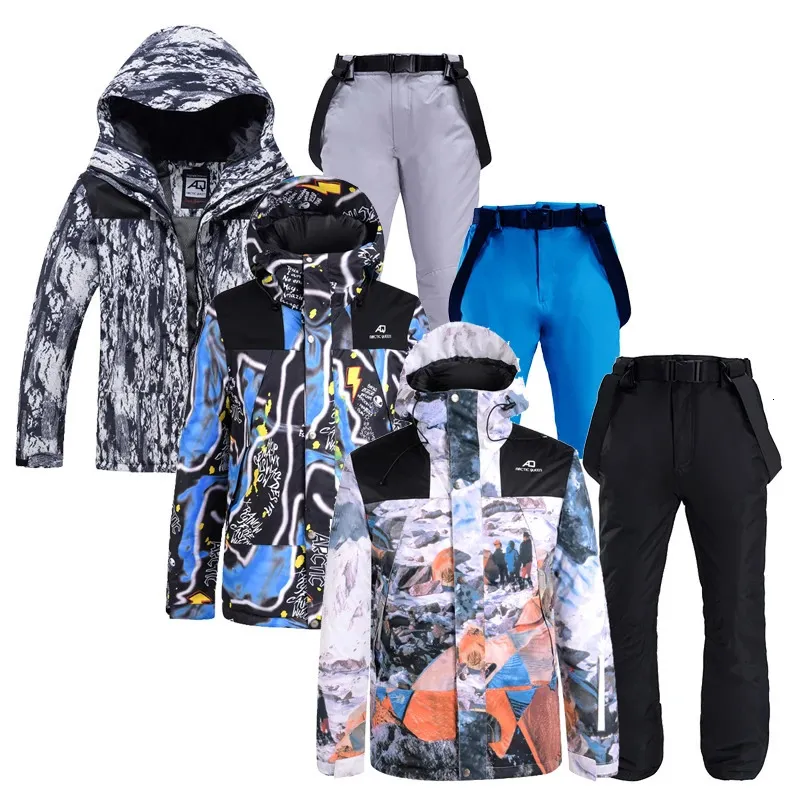 Autres articles de sport Ensembles de combinaison de neige pour hommes et femmes Vêtements de snowboard Vêtements d'hiver chauds imperméables Costumes de plein air Vêtements de ski Vestes Pantalons 231201