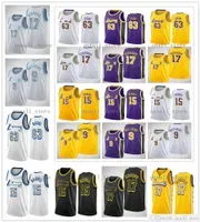 College Wears2020-21 New City White Dennis 17 Schroder Wesley 9 Matthews Montrezl 15 Harrell Marc 63 Gasol Jerseys Basketball Shirts Yellow