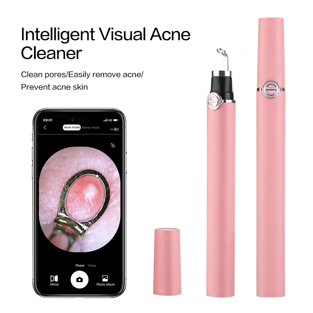 Dispositifs de soins faciaux Smart Visual Blackhead Remover Acné Aiguge Dispositifs avec caméra contre les boutons d'extracteur Serez les outils de soins de la peau 231130