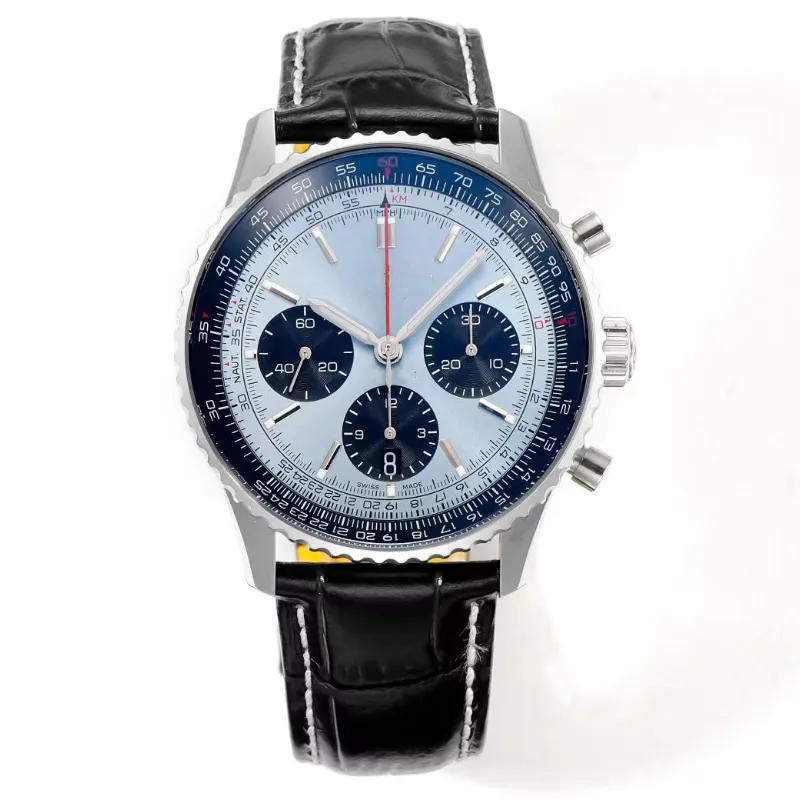 Часы Aviation Chronograph Leisure Sports Curve с двойным сапфировым стеклом против головокружения, оригинальное производство, оригинальный механизм, классические неподвластные времени роскошные часы