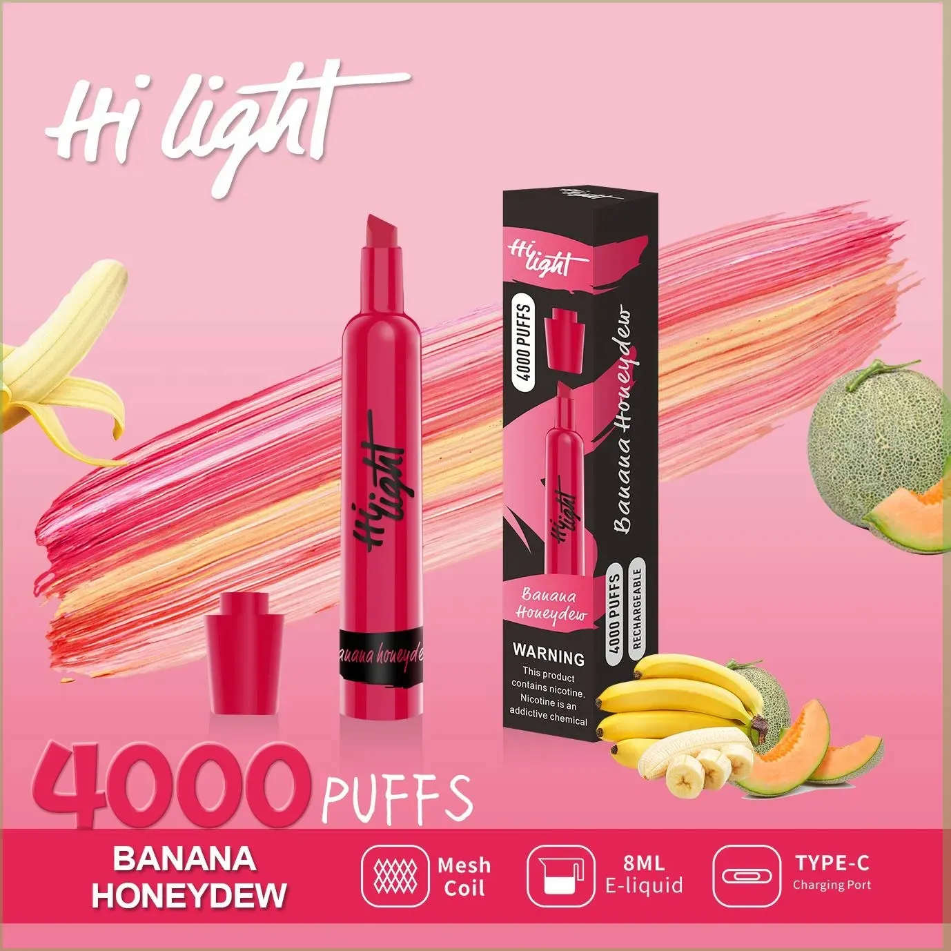 Hallo Licht 4K Welkom Aangepaste Vaporizer Pen Hoogtepunt Vape Office 6000 Rookwolken Groothandel Maskking Airis Wonder Wegwerp Ecig Gemakkelijk Smart Vape