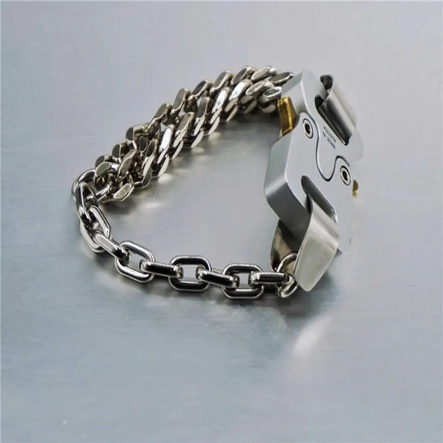 11 Högkvalitativa Alyx -armband Män Kvinnor Mixed Link Chain Metal 1017 Alyx 9SM -armband Fina stål ColorFast Q0717226R