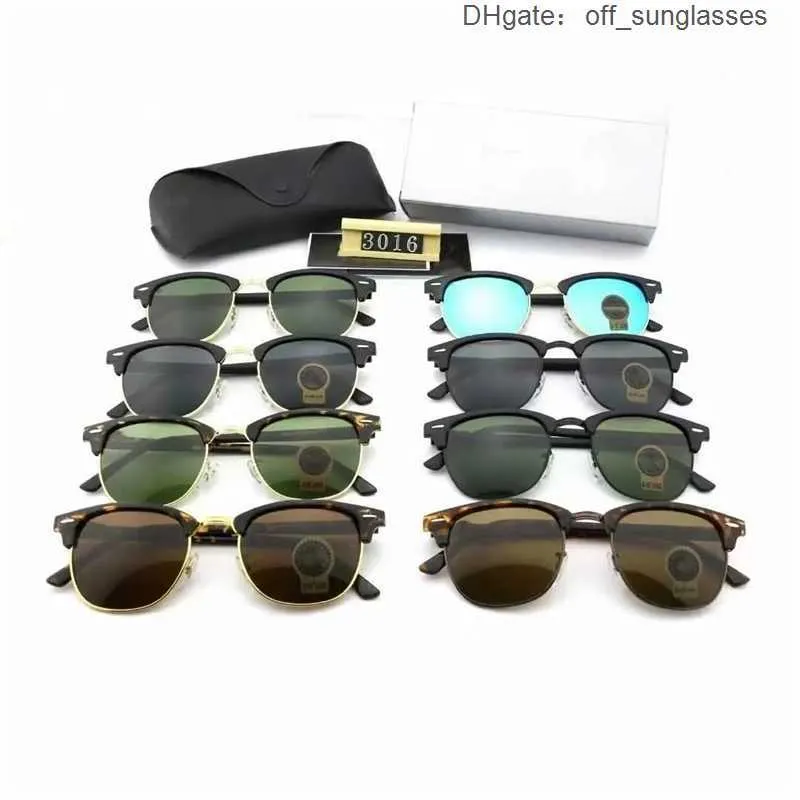 Wayfarer Luxury Square Sunglasses Men Femmes Femmes Cadre d'acétate avec des verres en verre de rayons Soleil pour mâle 2024