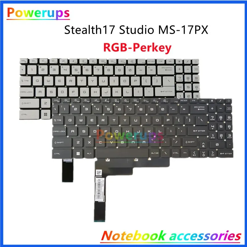 Teclados Original Laptop US RGB Perkey Backlight Teclado para MSI Stealth 17 Studio MS-17PX V203122PK1 V203122QK1 231130