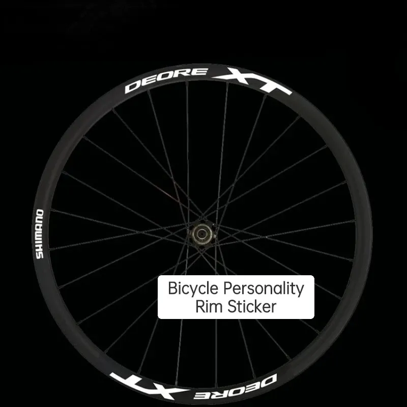 Bike Groupsets XT Bike Rim Stickers Cycling Reflective Sticker Road MTB Wheels Decals 20" 24" 26" 27.5" 29" 700C Bicycle Accessories width 20mm 231130