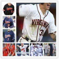 Cheap Ncaa Virginia UVA Baseball Jersey Tyler Campbell Cole Harness Hunter Meador Clay Taylor JoJo Kelliher DJ Dickson Bret Roberts Jacob St