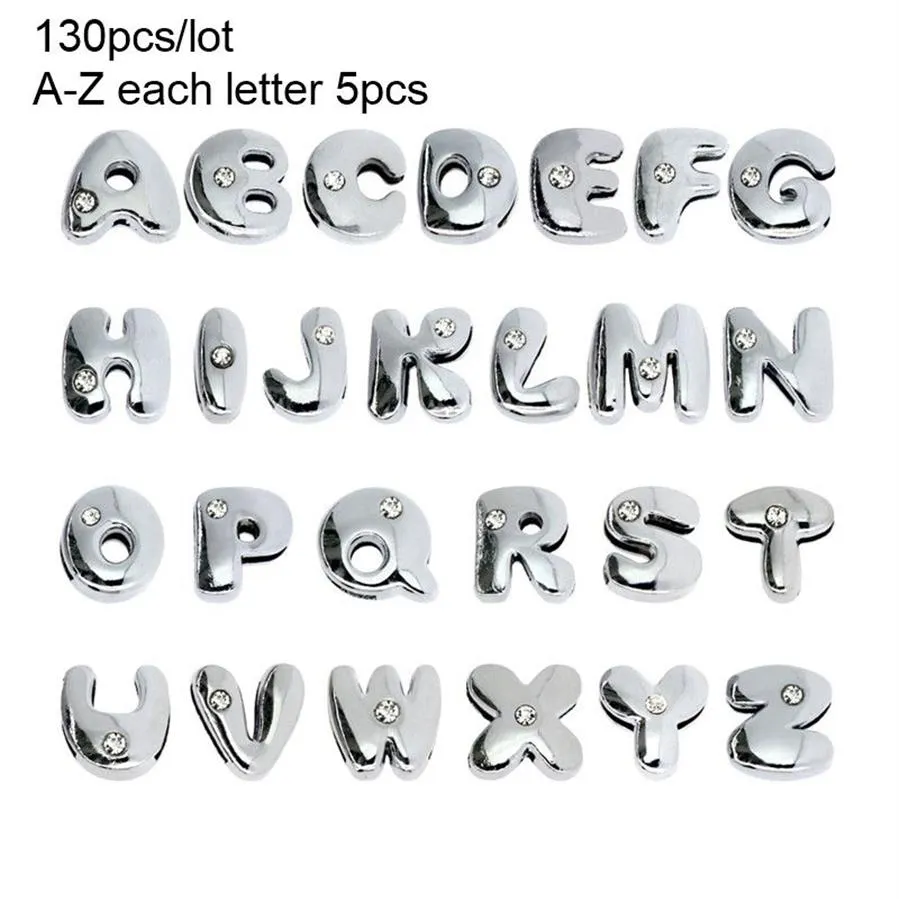 Weitere Optionen: DIY-Zubehör, Perlenkappen, 130 Stück, 8 mm, englisches Alphabet, Dia-Buchstaben, Charms, Strass, passend für Haustierhalsband, Armband, Schlüsselanhänger294r