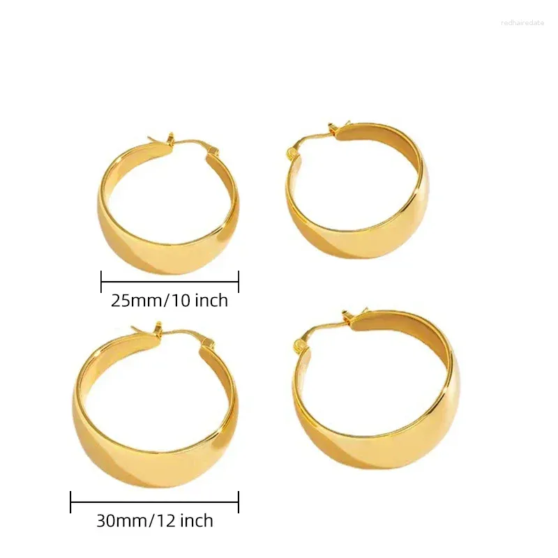Orecchini rotondi in acciaio inossidabile placcato oro 18K con smalto colorato B