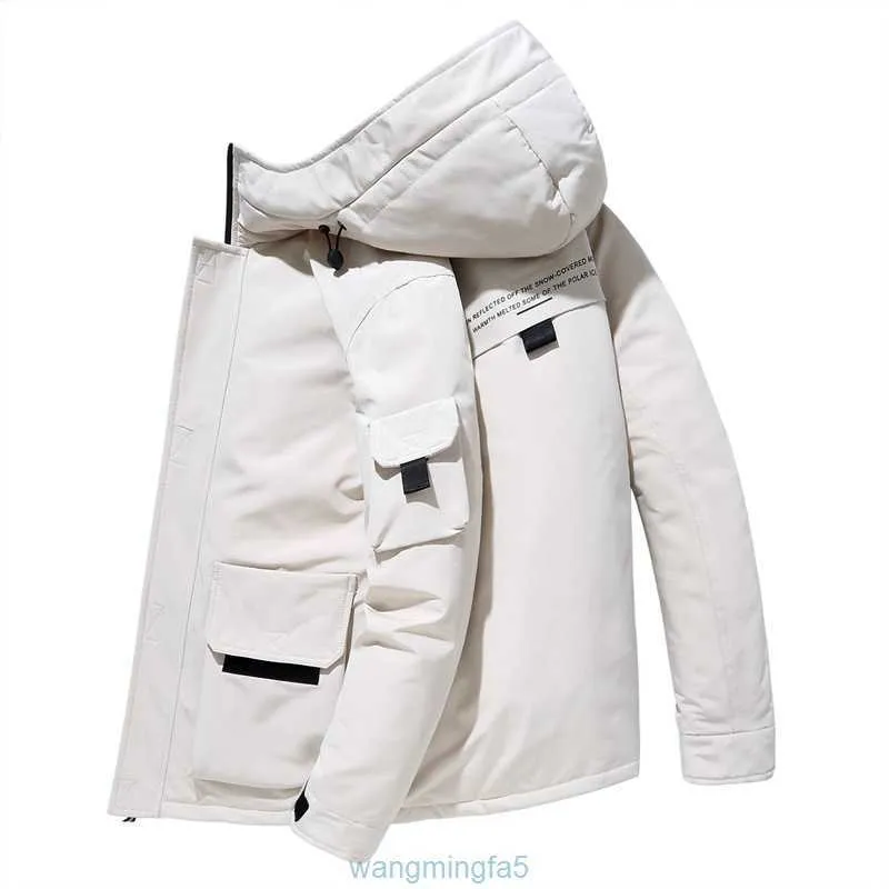 Мужские пуховые парки, канадские пуховые мужские новые интернет-известные зимние корейские версии, короткая толстая теплая куртка, модная рабочая Lj6t