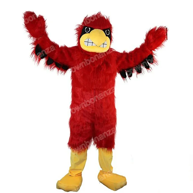 Adult Red Eagle Mascot Costume Unisex Cotton Broadcloth Full Sleeve ...