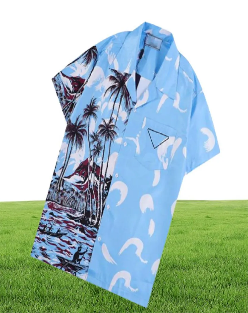 Hawaii Gömlek Tasarımcısı 2022 Yüksek Kaliteli Erkekler Kadınlar Günlük Gömlek Yaz Giyim Plaj Tarzı Düğmesi Yakası Kısa Kollu Ov5637343