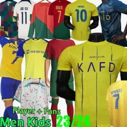 23 24 Ronaldor Al Nassrs Soccer Jerseys FC CR7 Portugal Football Shirts Gonzalo Martinez Talisca Ghislain Men Kids Konan Vincent Aboubakar Portuguese Jerseys