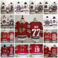 college wearHockey 77 Kirby Dach  Blackhawks 88 Patrick Kane 19 Jonathan Toews 50 Corey Crawford 2 Duncan Keith 20 Saad Hockey Jersey