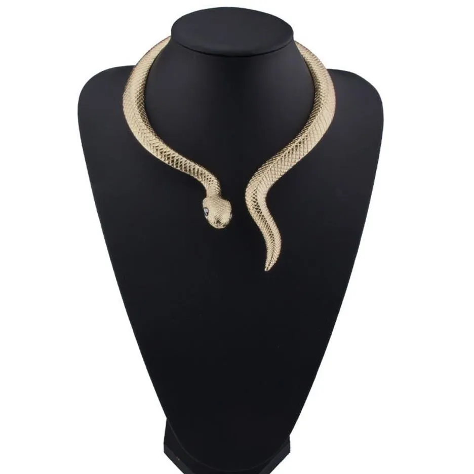 할로윈 뱀 검은 눈 곡선 바 디자인 조절 가능한 목 칼라 초커 목걸이 2 색 1 PC222H