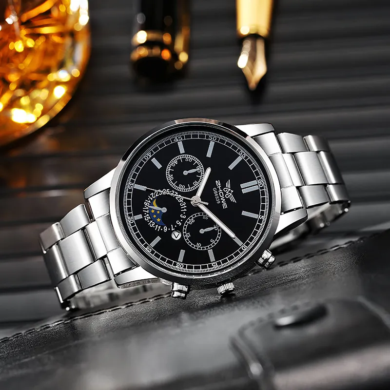 2023 Fashion Luxury Luxury Men`s High Quality Quartz Watch with Super Alloy Metal Bracelet Strap and Super Hard Alloy Case