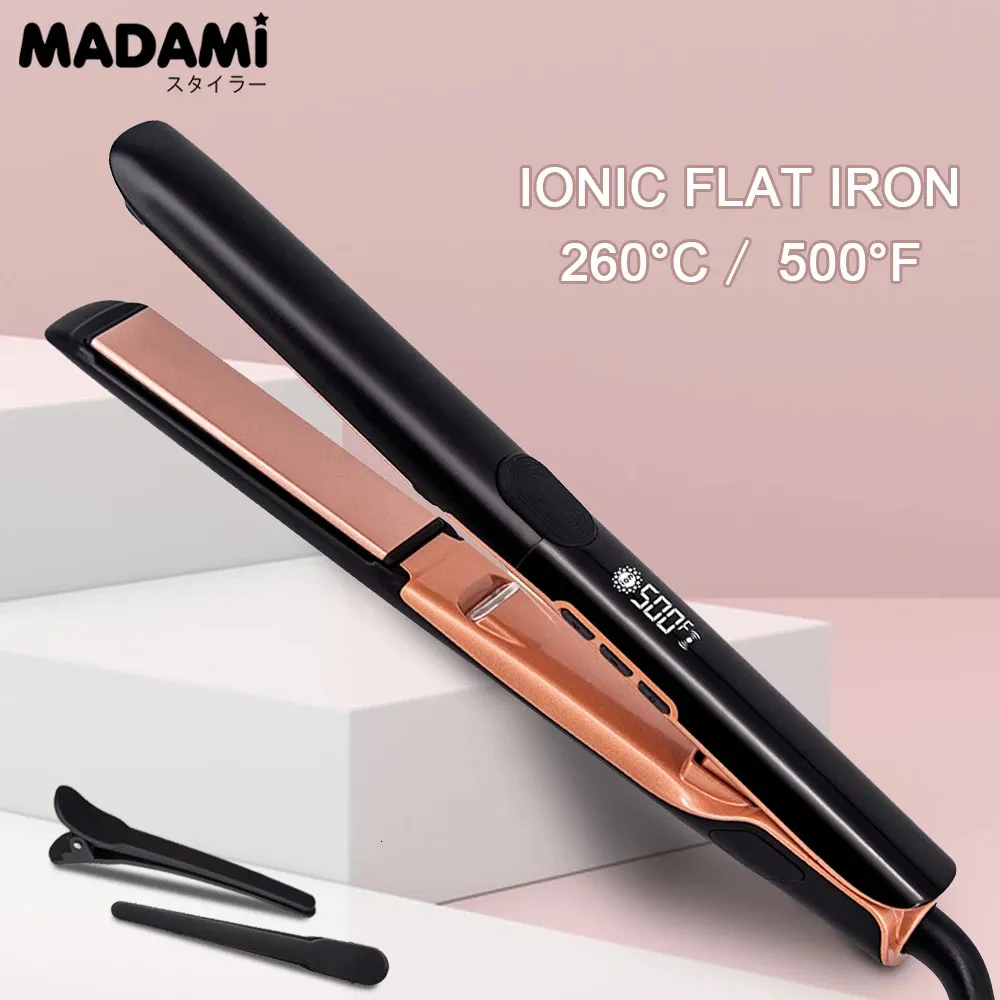 Alisadores de cabelo 500°F Alisador de cabelo com vibração Plasma Cabelo Flat Irons 260°C Placa de revestimento cerâmico Ferramentas de estilo de salão profissional 231201