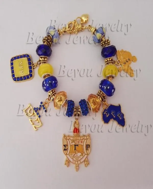 Sigma Gamma Rho Sorority Charm Bracelets SGR Bead 1922 Shield Charm Jewelry Vintage Bracelet Bangle Christmas Gift4829980