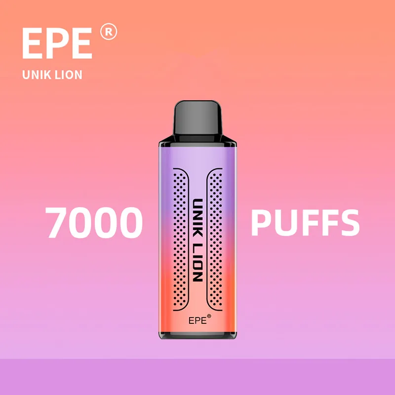 EPE Unik Lion 7000Puff Disposable E Cigarette Kit 18ml Pre-filled Vape Pods Mesh Coil 500mAh Rechargeable Battery 7000 Puffs Disposables Vapor Pen Kits 20 Colors