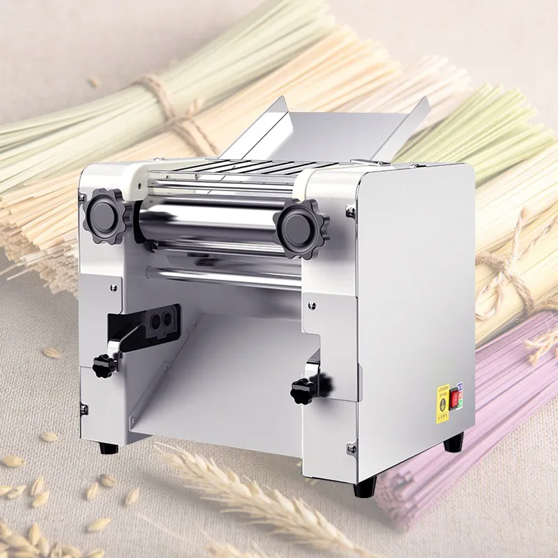 Electric Dough Roller Sheeter Noodle Dumpling Pasta Maker Making Machine with Changeable Roller And Blade