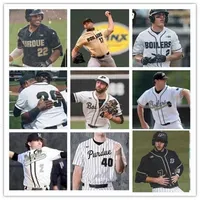 C202 Custom Purdue Boilermakers Baseball Jersey Jackson Smeltz Eric Hilde 16 Nolan Daniel Kyle Wade Avery Cook Joseph Whitman 28 Kulak 32