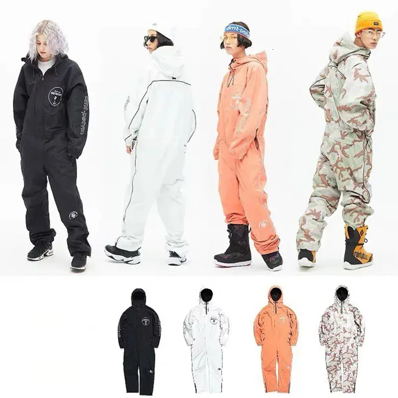 Skiddräkter Showtime DMT Loose Breattable Jumpsuit Snowboarding Wear Woman Windproof Snow Sow Waterproof Bib -kläder 231130