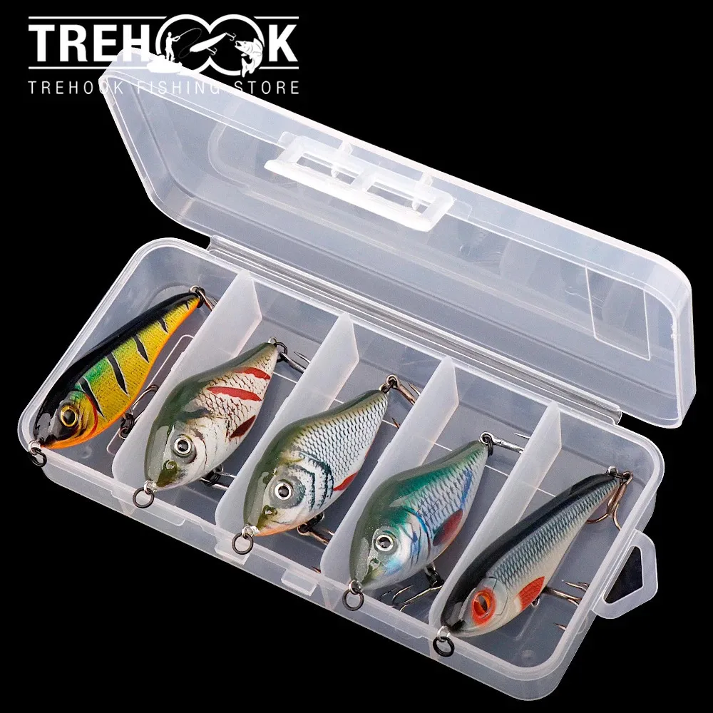 Iscas Iscas TREHOOK 5pcs 9g / 13g Mix Jerkbait Rattling Iscas Iscas de Pesca Pike Sinking Wobblers Conjunto Isca de Peixe Crankbaits Isca de Pesca 231130