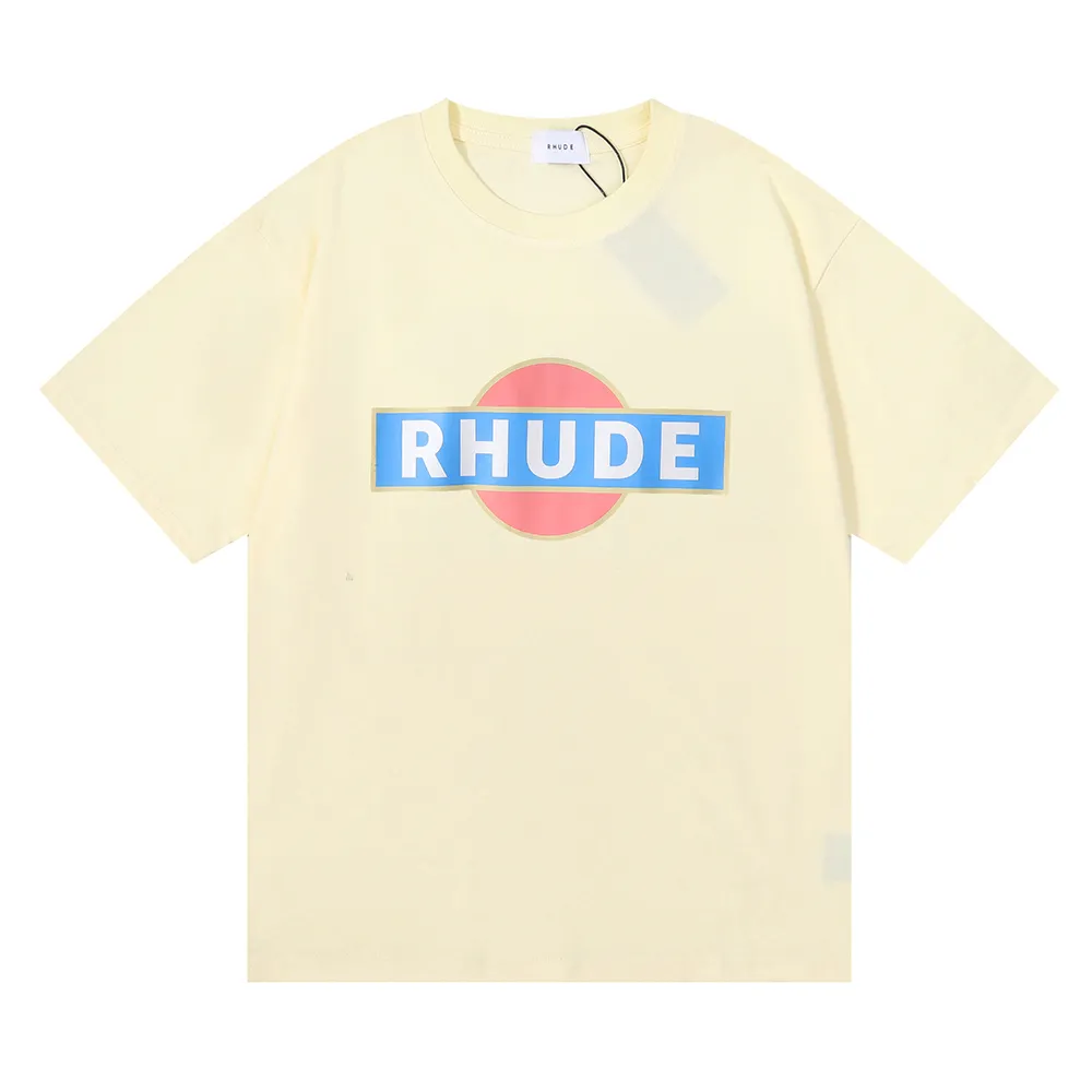 rhude marque de luxe rhude chemise hommes t-shirts designer hommes chemise hommes shorts imprimé blanc noir s m l xl rue coton mode jeunesse hommes t-shirts tshirt9XC6