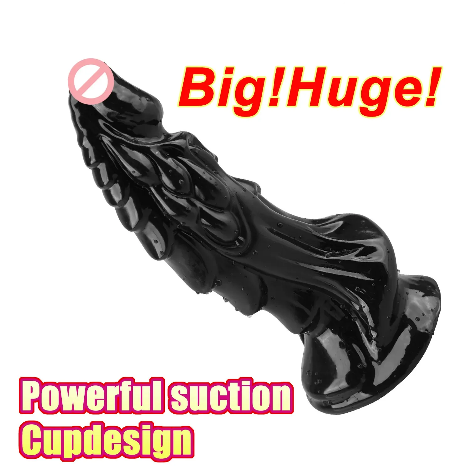 großer dildo Schwarzer XXL Dildo 15“ mit Saugnapf, 38,1 cm | Strap-on-kompatibel main image 1