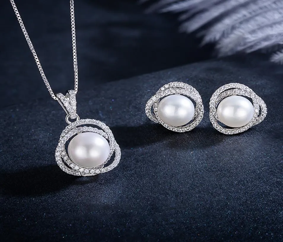 Delicati orecchini con pendente di perle Set 910mm Grande orecchino di perla oblato per le donne Regalo di anniversario di mamma Gioielli Highgloss5409444