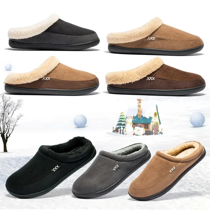 Slippers Winter Men Cotton Slippers Bathroom Plush Shoes Male Warm Australia Style Male Home Soft Slippers Indoor Man Solid Adult Pantufa 231130