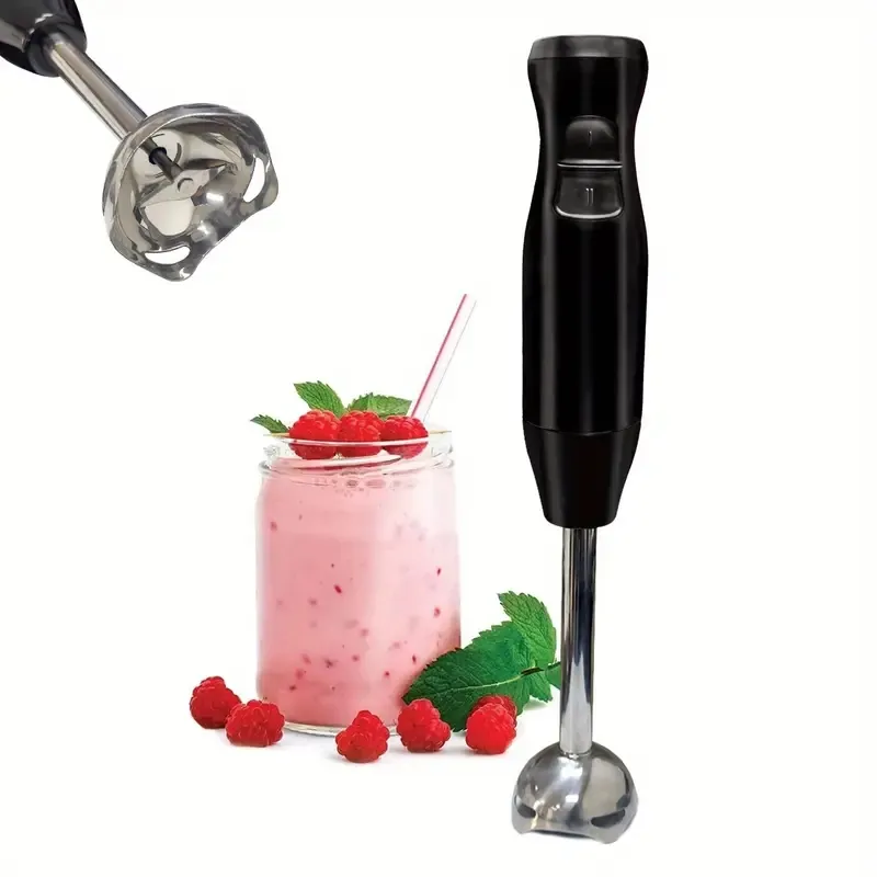 Electric Immersion Hand Blender, Food Grade Stainless Steel, 2-Speed Control One Hand Mixer,Mixer,Chopper,Ice Crushing,Removable Blending Stick