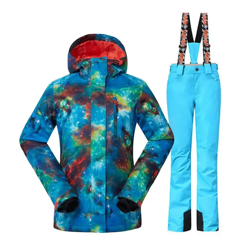Skipakken Waterdichte jas en broekpak voor dames Sneeuwkleding Outdoorkleding Snowboardsets Winterkostuums GS 10K 231201