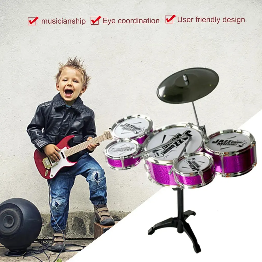 Batterie Enfant Instrument de Musique Aide à la Coordination