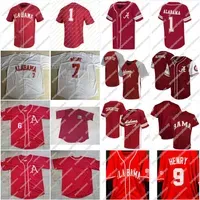 #7 BEN MOORE Alabama Crimson Tide NCAA College Baseball Jersey 100% Stitched Embroidery Jersey For Mens Womens Youth High Quailty271v