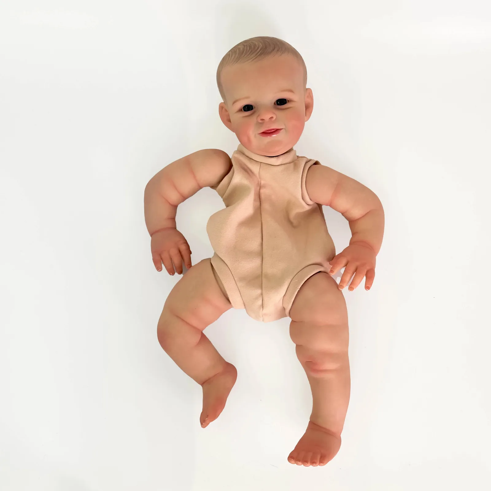 Dolls NPK 22inch Reborn Doll Kit Shaya Sweet Face Painted Lifelike Soft Touchすでに塗装されている未完成のパーツ231130