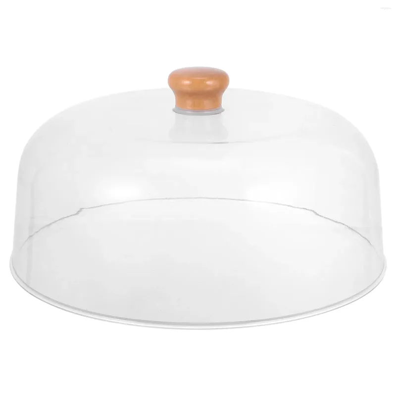 Conjuntos de louça de microondas cobre transparente cúpula forma tampa redonda poeira doméstica bolo prato casa
