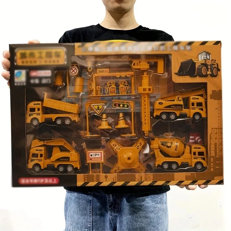 Bloques Ingeniería Vehículos Juguetes Construcción de plástico Excavadora Tractor Volcado Camión de bomberos Bulldozer Modelos Niños Niños Mini regalos 231201